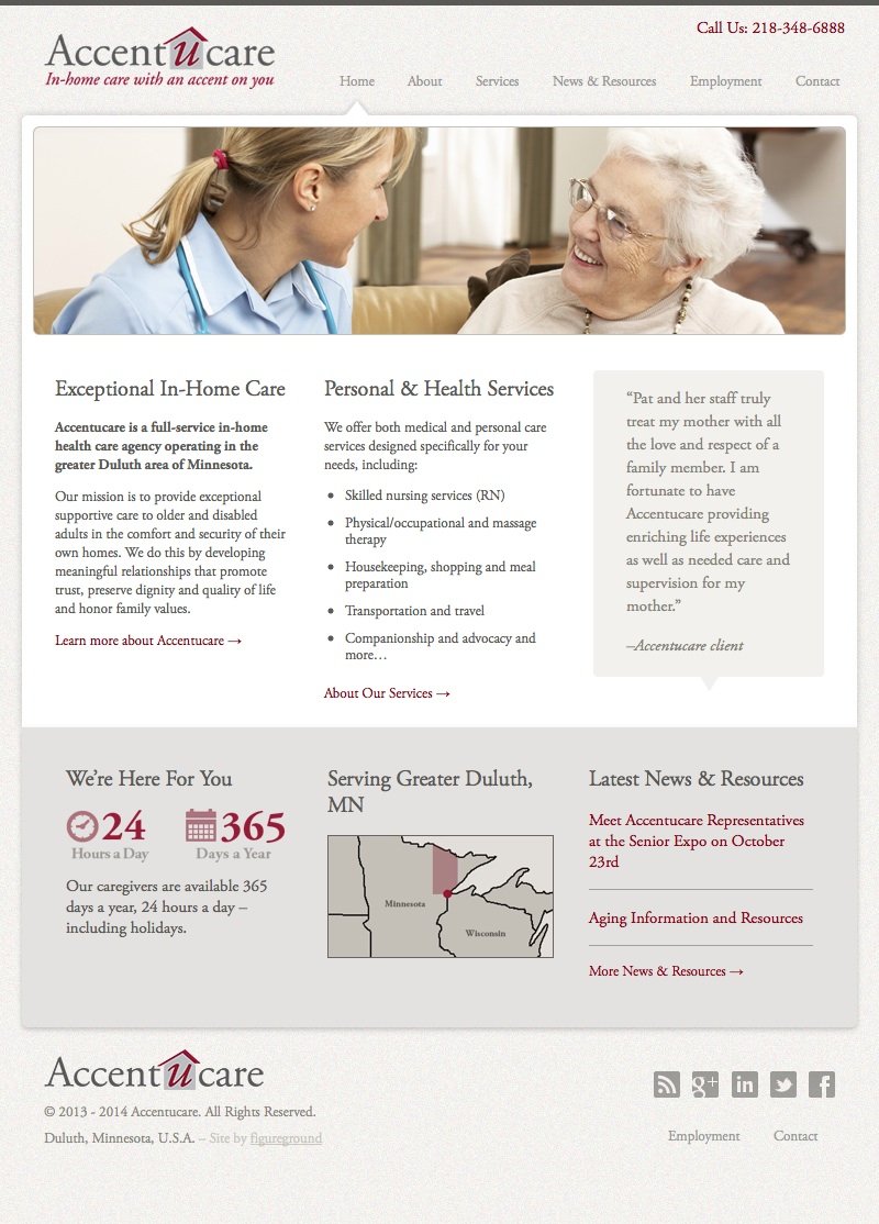 Accentucare Health Care Website Design